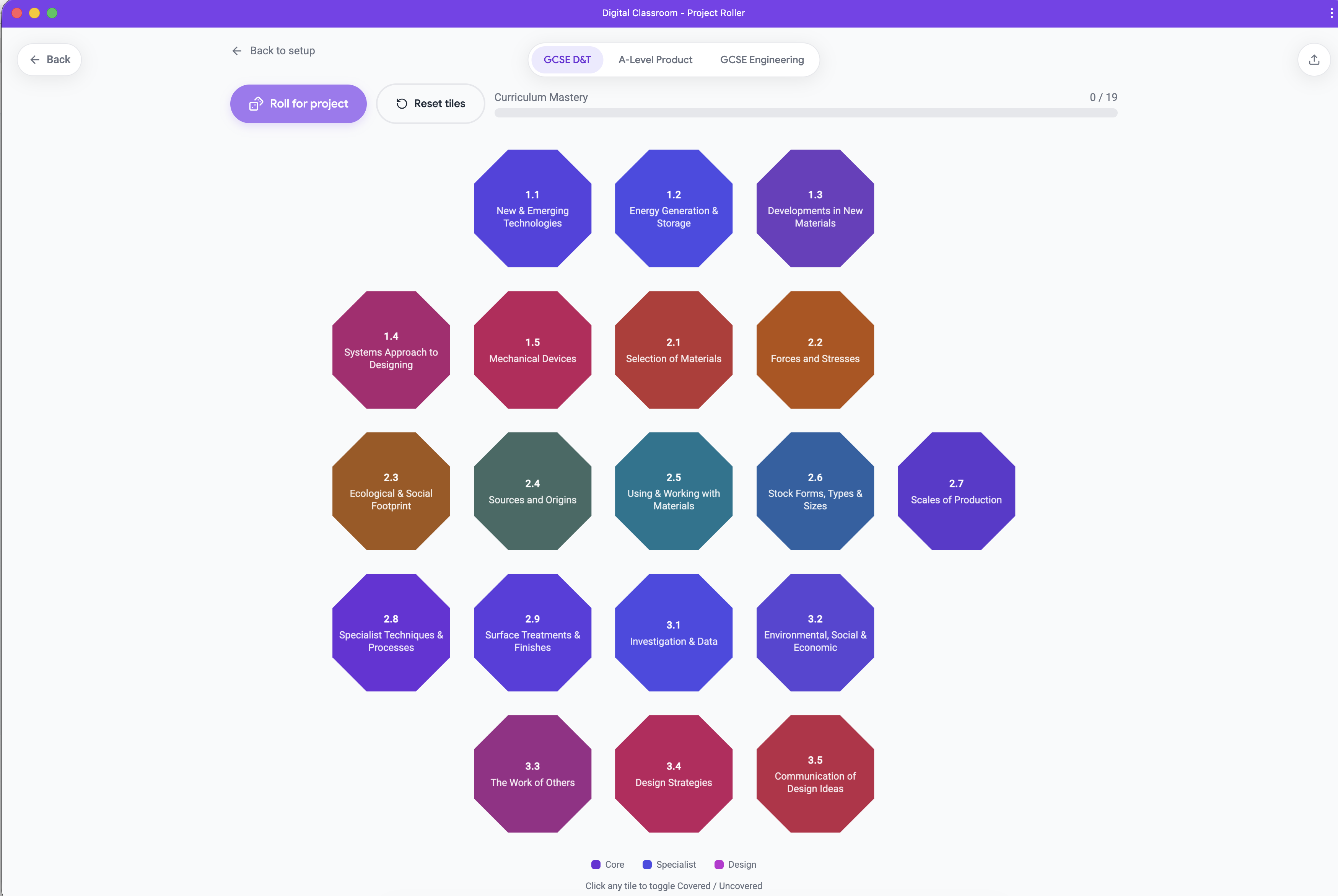 Project Roller – Tile board