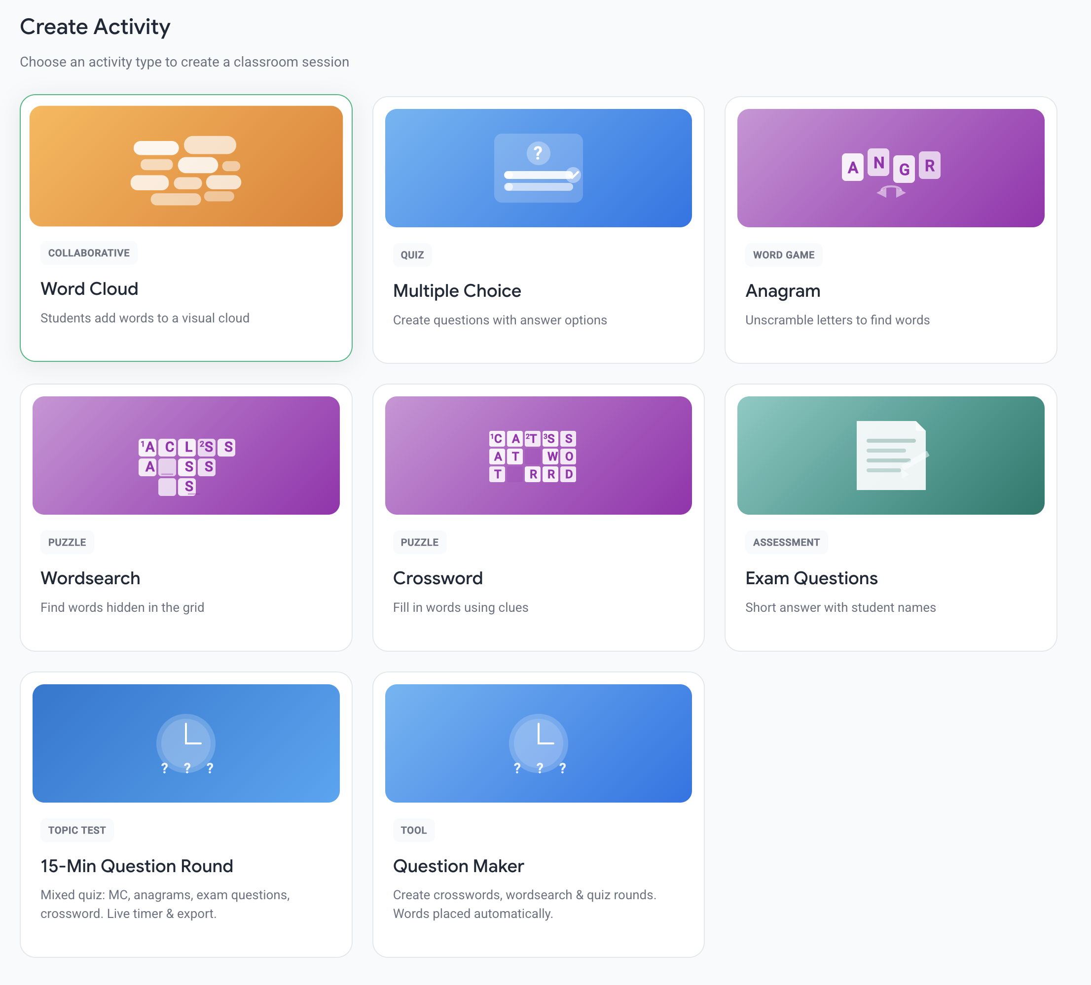 Classroom Whiteboard – Activity